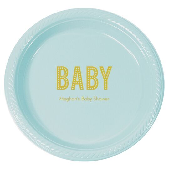 Polka Dot Baby Plastic Plates